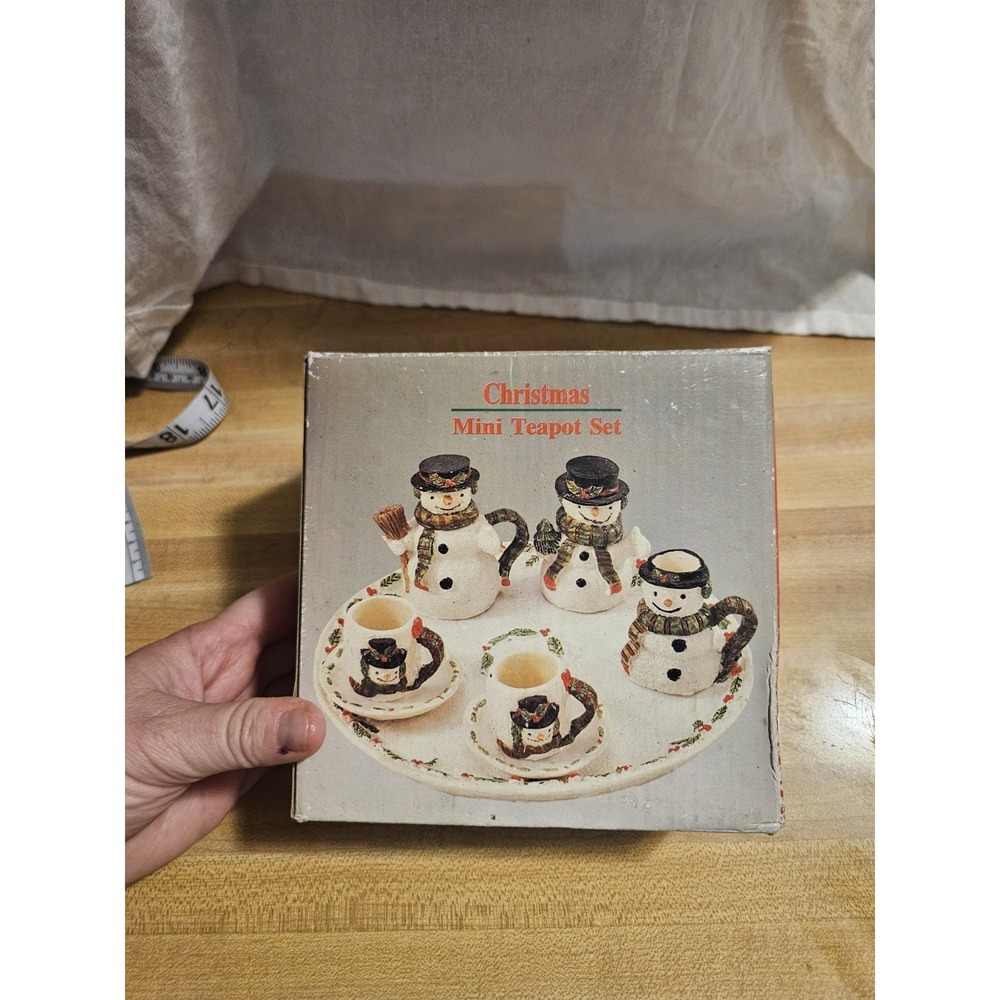Christmas‎ Mini Snowman Tea Set 8 Piece